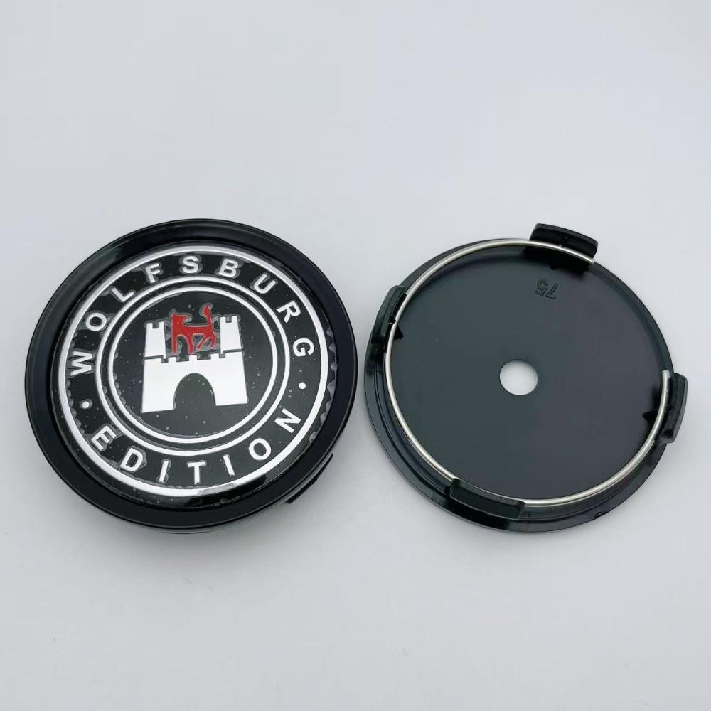 4pcs 75mm Car Wheel Center Caps Wheels With Wolfsburg Edition Logo Emblem Hubcaps Auto Rim Centre Cover Styling Car AccessoriesA2