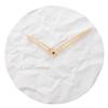 Interval Porcelain White Wall Clock 32cm - Crumpled Texture