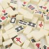 Наборы для маджонга Настольная игра с большой сумкой для хранения Портативная настольная игра со 144 фишками для маджонга из меламиновой смолы для семейного досуга
