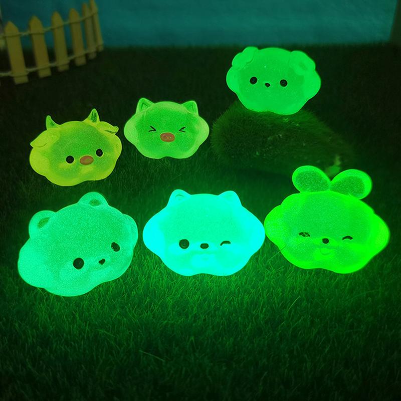 1 шт. Мини светящиеся милые животные микро украшения миниатюрные животные горшечные украшения домашние микро ландшафтные аксессуары