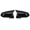 2x Glossy Black Rear View Mirror Cover For BMW F20 F21 F30 F31 F32 F34 F36 I3 X1