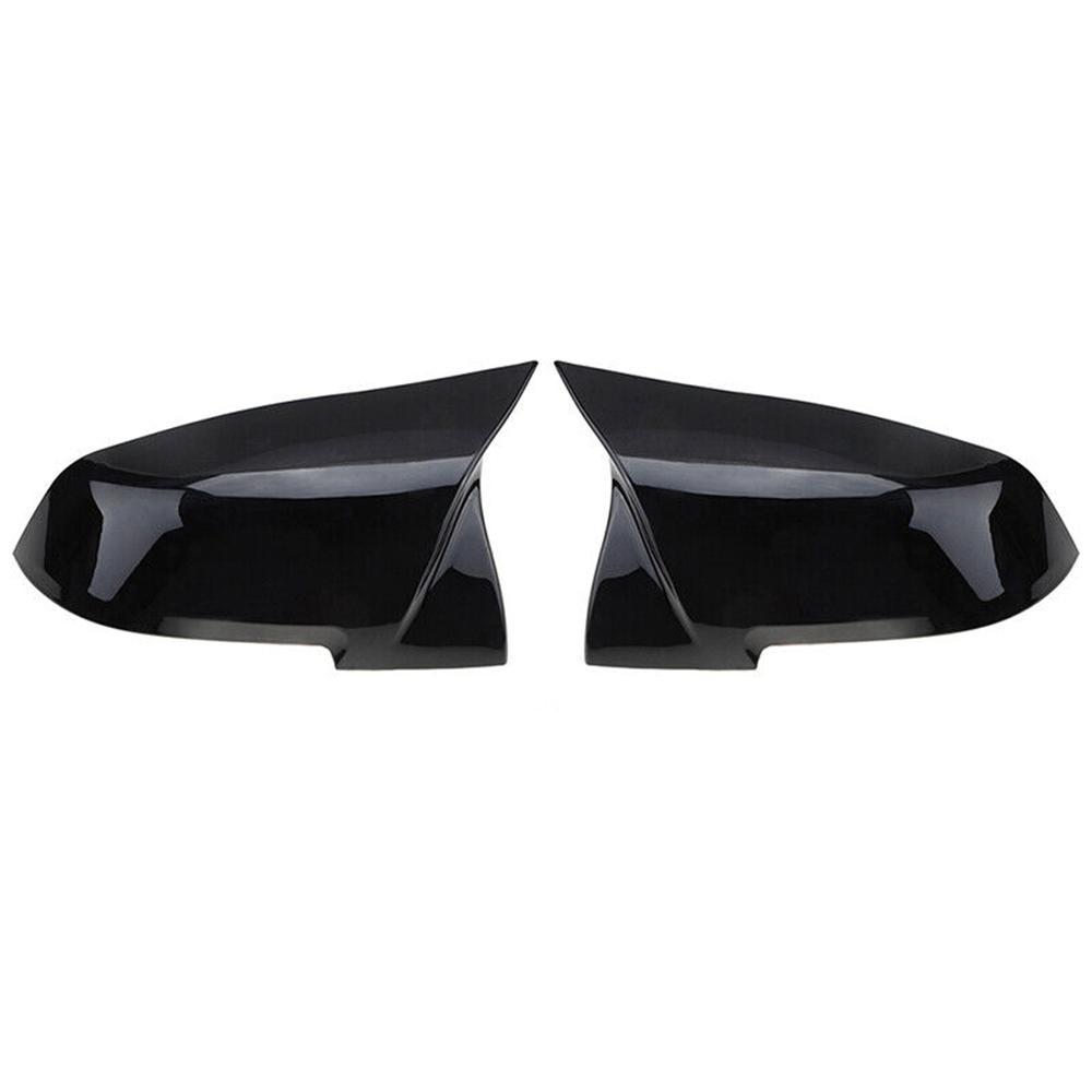 2x Glossy Black Rear View Mirror Cover For BMW F20 F21 F30 F31 F32 F34 F36 I3 X1