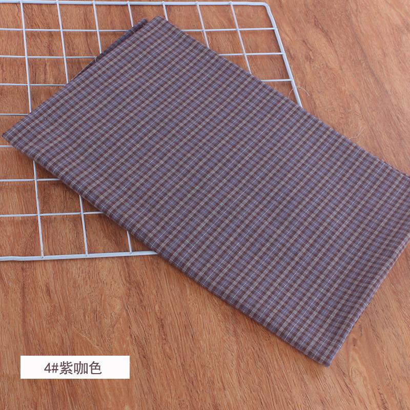 100% Хлопок Мелкая Клетка Ткань на Метр для Юбок Одежды Наволочек Шитье Дышащая Плательная Ткань Розовый Желтый Гипоаллергенный