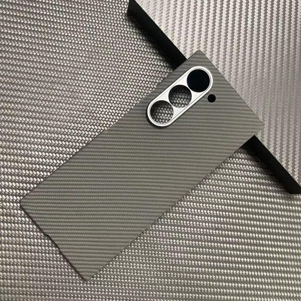 Новый Кевлар Подходит для Samsung Zfold6 Ультратонкий Чехол для Мобильного Телефона Материал Арамидное Волокно Жесткий Чехол Волнистый Узор