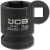 JCB Impact Socket 1/2" 21mm 6-Point Cr-Mo Socket Wrench