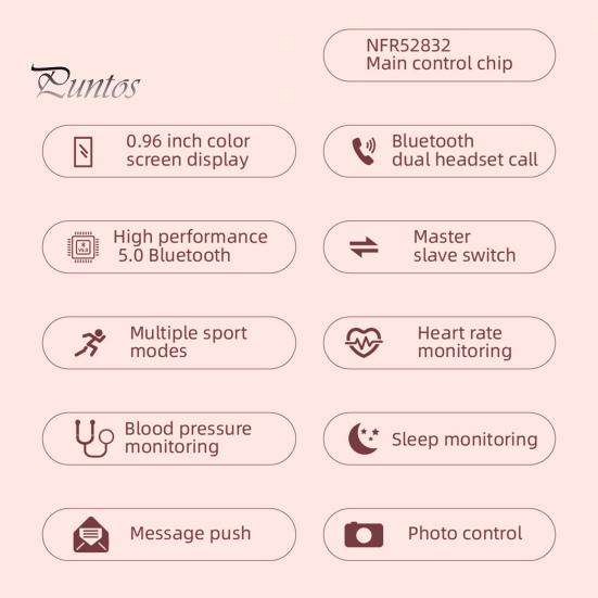 Водонепроницаемые часы N8 с поддержкой Bluetooth, многофункциональные, для мониторинга здоровья, из цинкового сплава, 0,96 дюйма, умные часы, умные с настоящими беспроводными стерео наушниками