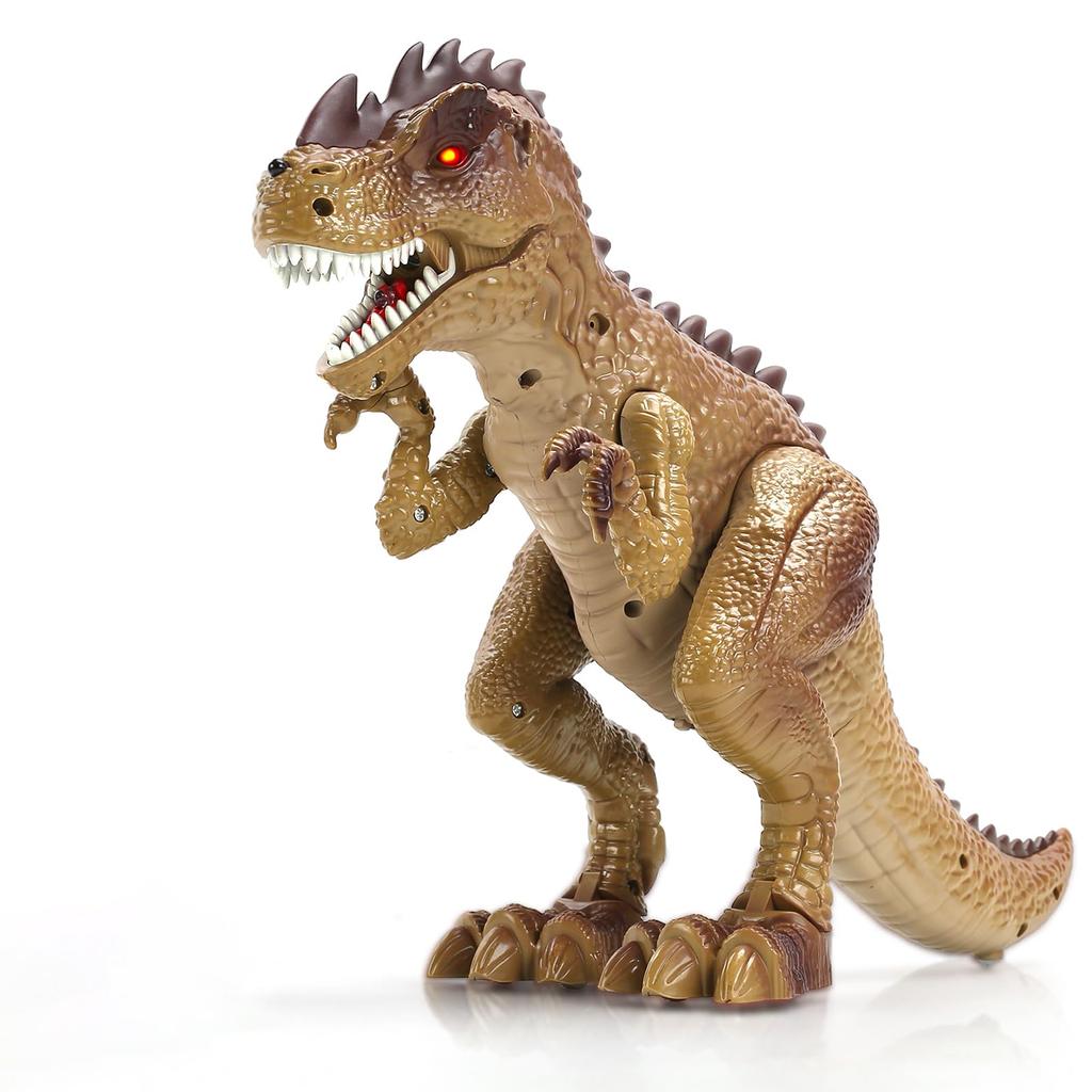 Cute Stone Dinosaur Target Robot Toy with Realistic Sound Emitting Disassembly Indoor Shooting Birthday Educational Gift Toy, Spray, Auto-Driving,