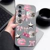 Cherry Bowknots Lips Disco Ball Pattern Case For Samsung Galaxy A57 A56 A55 A54 5G A37 A36 A35 A34 A17 A16 A15 A14 Leather Texture Silicone Cover