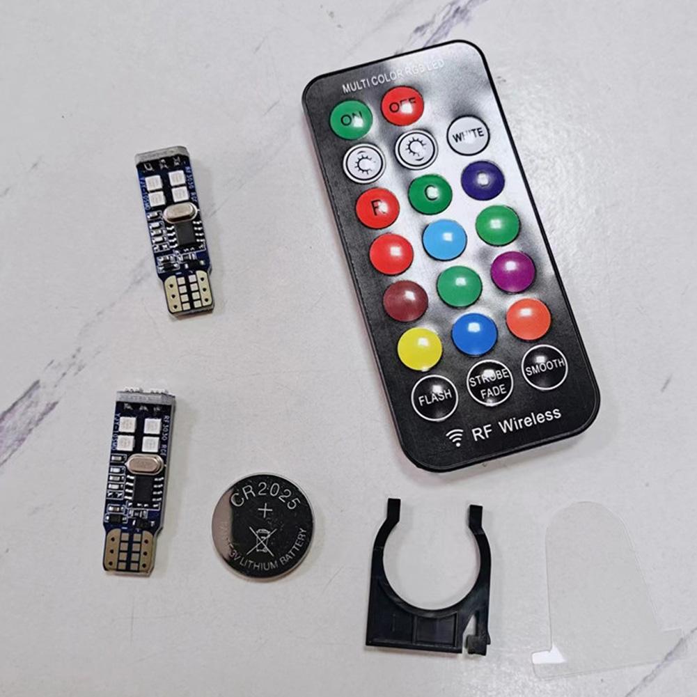 T10 RGB Led 194 168 W5W 3030 SMD Signal Lights RGB Automovie Interior Dome Reading Light WIith Remote Control Car Accessories