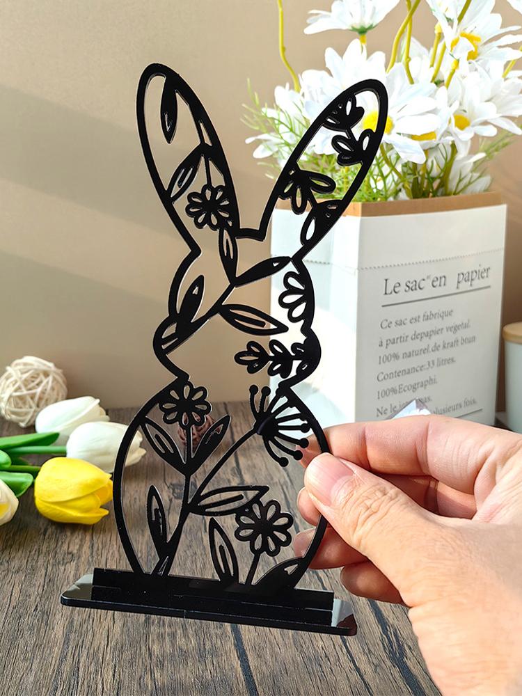 Пасхальное декоративное украшение Акриловые яйца-кролики Пасхальные яйца Зеркало Настольное украшение Праздничное украшение Домашний декор Рождественские украшения оптом