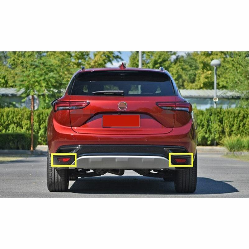 For Buick Envision 2021-2024 Chrome Rear Fog Light Eyelid Molding Frame Trim 2PC