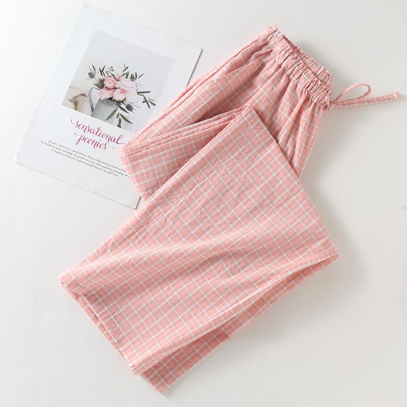 Women Pajamas Trousers Soft Home Pants Loose Casual Pants Elastic Waist Ladies Home Pants