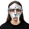 Серебряная маска MF DOOM Madvillain, Гладиаторская лицевая броня, Стальная маска для косплея на Хэллоуин и для коллекционеров