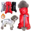 Reflective Dog Coat Waterproof Dog Jacket Winter Full Body Clothes Puppy Snowsuit Fleece Down Jackets for Dogs Cold Weather Pet Apparel Pet Supplies