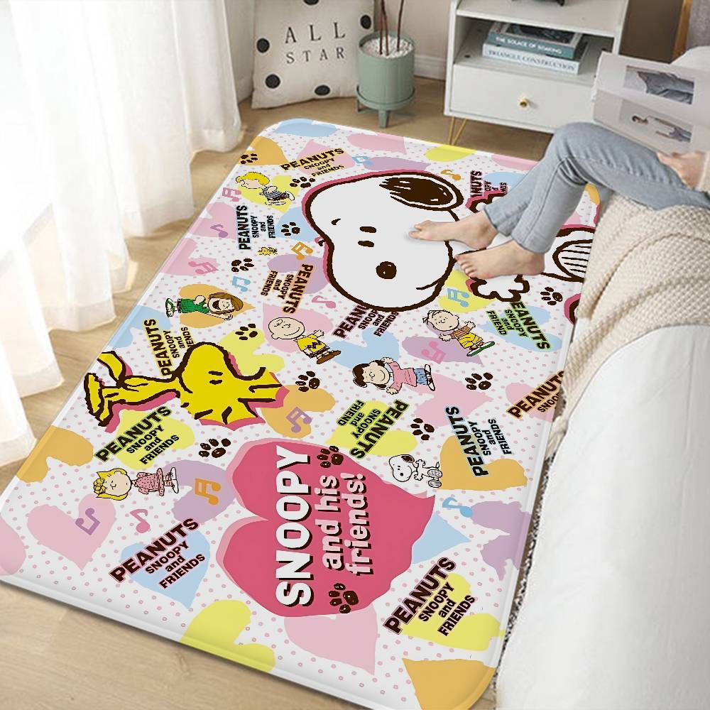S-Snoopy Cartoon Floor Mat Retro Multiple Choice Living Room Kitchen Rug Non-Slip Modern Home Decor