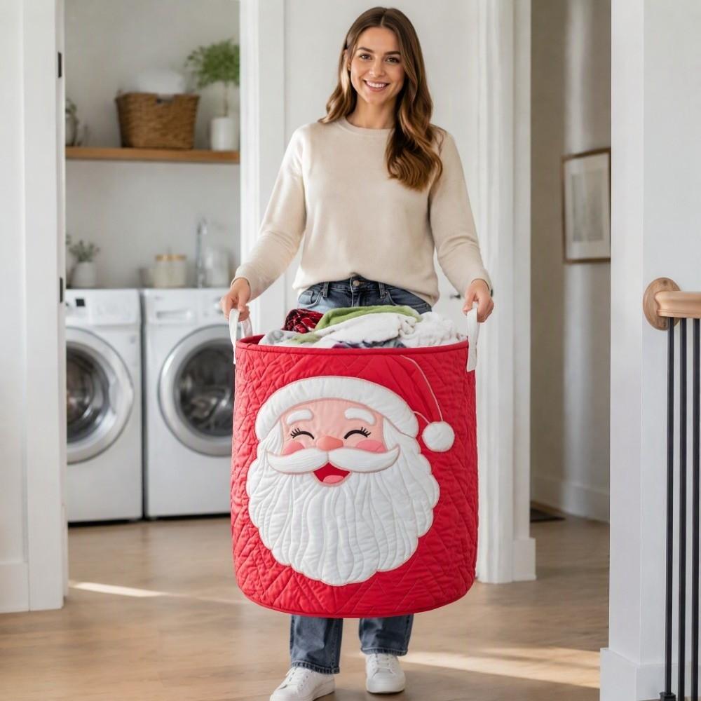 Rectangular Laundry Bin Snowmen Design Storage Basket Holiday Laundry Basket Christmas