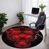 1pc Tiger Skull Office Round Area Rug,  Mat Suitable For Office, Under Office Chairs Bedroom Living Room Home Decor, Room Deco
