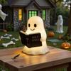 Светящаяся лампа-призрак Glow Spirit, Светящийся дух, Лампа-призрак, читающий книгу, Хэллоуинские ночники-призраки, читающие, Декор для каминной полки дома для спальни, кабинета,