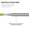 Stainless Steel Rod Flagpole Solid Wood Handle Teaching Stick Tour Guide Flag Pole  Teaching Tool