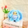 Bag Hanging Rabbit Plush Keychain Big Ear Car Key Ring Cartoon Bunny Doll Pendant  Backpack