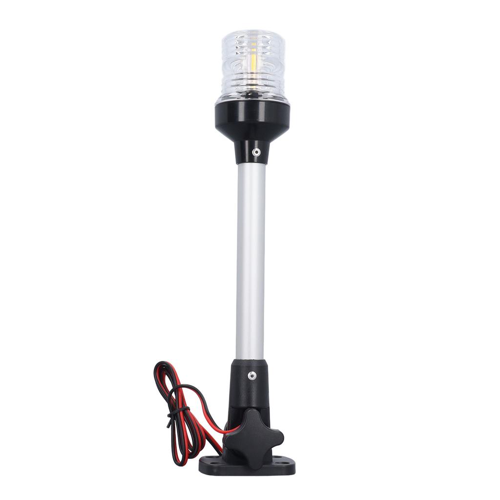 Кормовой фонарь для лодки, светодиодный, 12 дюймов, складной, всесторонний, 360 градусов, навигационный, якорный фонарь для рыбалки с понтона