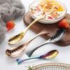 Сервировочная ложка в форме рыбы, S/M/L, Новинка, Декоративная кухонная посуда, Ложка для десерта из нержавеющей стали, Глубокая ложка для риса большой емкости