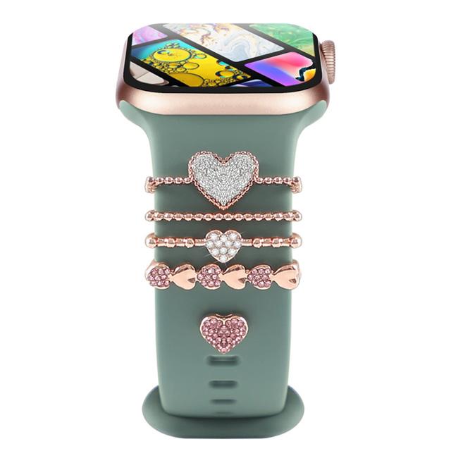 Decoration For Apple watch ultra 2 band 10 9 11 Diamond Jewelry Charms Accessories samsung/Huawei/amazfit strap 20/22mm Bracelet