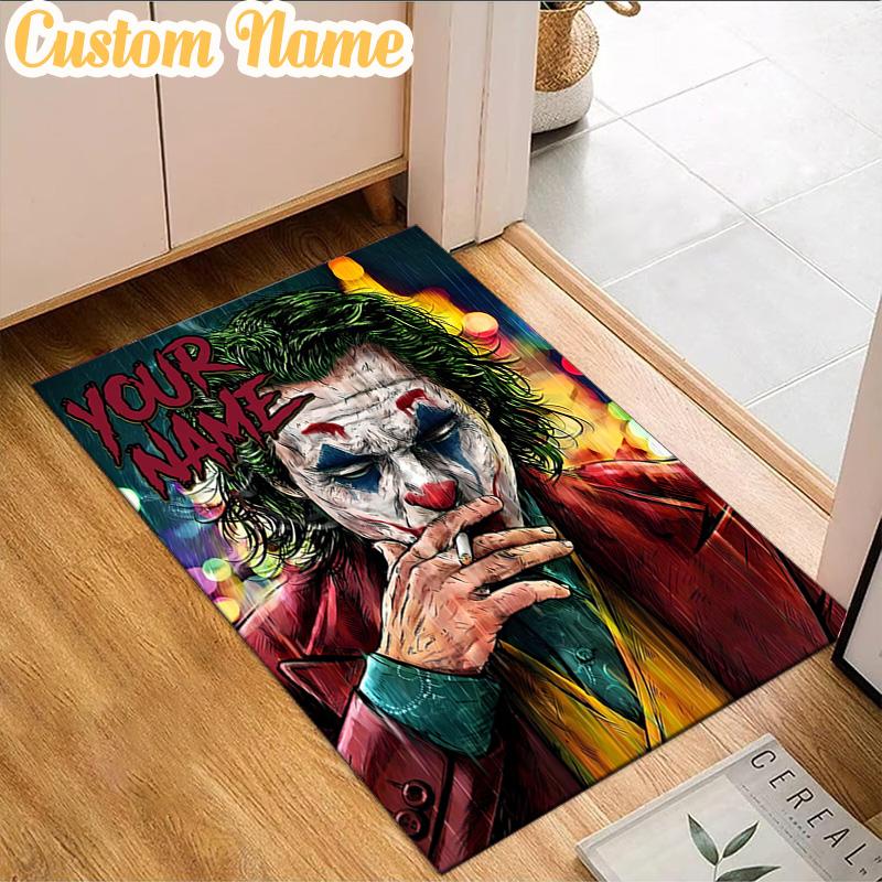 Custom Name Jo-ker's Dark Saga Rug, Office Rug, Chair Rug, Carpet for Living Rooms, Doormat Game Rug Home Decor Christmas Gifts