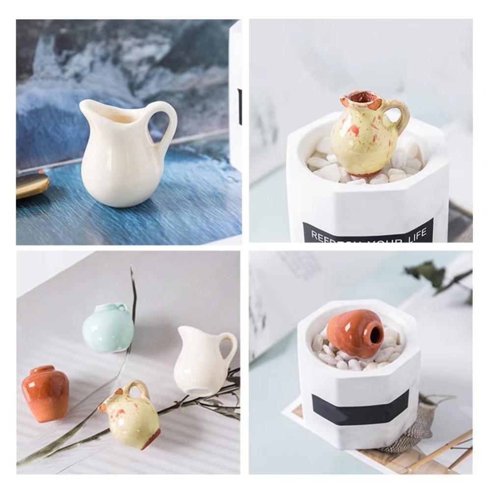 Ceramic Mini Plant Vase Excluding Plants Refrigerator Magnets Cute Vase Fridge Stickers  Gift