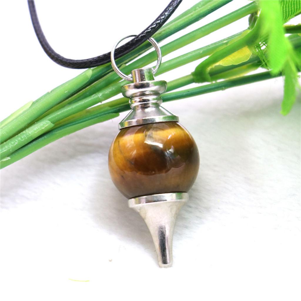 18X40 мм гвоздь круглый тигровый глаз кулон ожерелье натуральный камень сплав черная веревочная цепочка выдвижная застежка для женщин дизайн ювелирных изделий