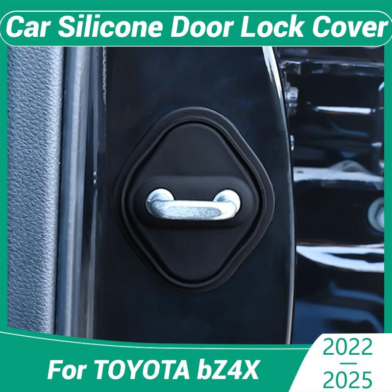 For TOYOTA bZ4X -2025 Car Decorat Protecte Door Lock Cover Decoration Accessories Silicone Mute Damping Cushion