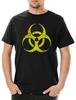 Black Biohazard Vintage Symbol Men's T-Shirt Goth TBBT Cyber Hardcore Logo