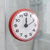 Настенные часы для ванной комнаты на присоске, часы для душа с четкими большими цифрами, круглые зеркальные часы для установки у раковины и для семейного использования