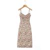 Autumn Women's Floral Sleeveless Pullover Dress with Elastic Straps