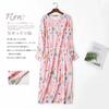 Plus Size Multi Colors Women Printing Nightdress for Spring and Autumn Long Sleeve Ladies Cute Sleepwear Long Style Nightgown