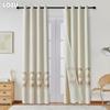 1 шт. LOZUJOJU 70-80% затемняющие бежевые удобные шторы и вышитые элегантные прозрачные шторы для спальни, гостиной, домашнего декора