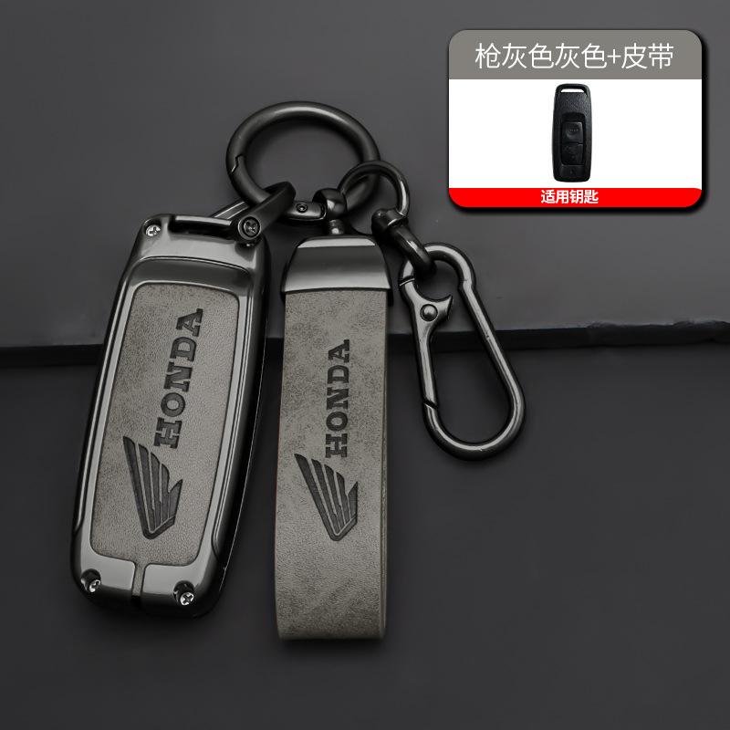 Zinc Alloy Leather Motorcycle Remote Key Case Cover For Honda PCX160 VISION SH350 PCX 160 Protector Shell Keychain Accessories FL3