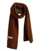 New Solid Color Flat Scarf for Winter Women's Knitted Wool Soft and Waxy Warm Scarf Korean Style Couple Versatile Fashion