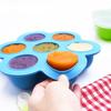 Large Baby Silicone Complementary Food Box Storage Box Silicone 7 Holes Ice Lattice Food Grade Silicone Ice with Lid