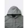 Customellow Light Gray Loose Fit Vintage Dye Cotton Hooded Zip Jacket Cwuaa25514