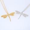 Элегантное ожерелье с подвеской в виде стрекоз из циркона, ювелирный аксессуар с регулируемым размером цепочки для женщин на каждый день