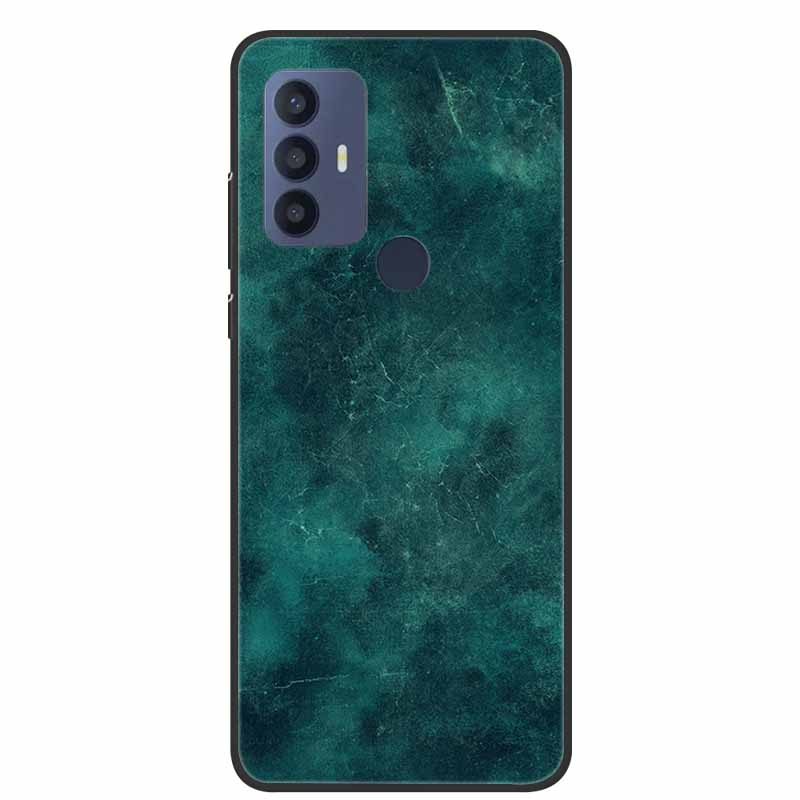 Для чехла TCL 30 SE Мягкий силикон Мраморный ТПУ Черная крышка для телефона TCL 305 306 30SE 6.52'' Задние чехлы для TCL30SE 6165H Coque новый
