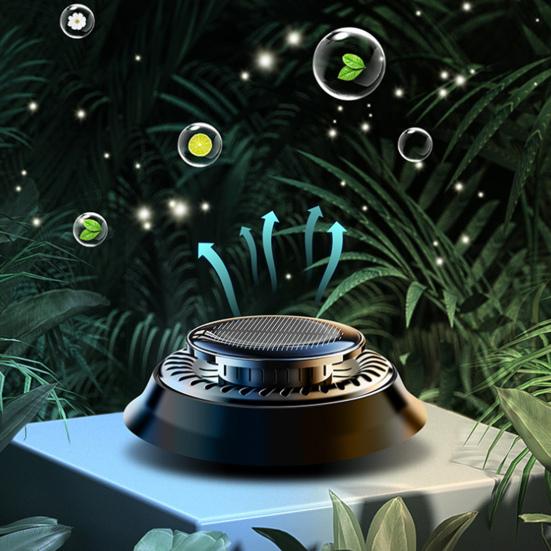 Автомобильный освежитель воздуха на солнечной энергии, автоматический вращающийся долговечный ароматизатор для очистки воздуха, автоматический ароматерапевтический диффузор, орнамент, аксессуары для салона автомобиля