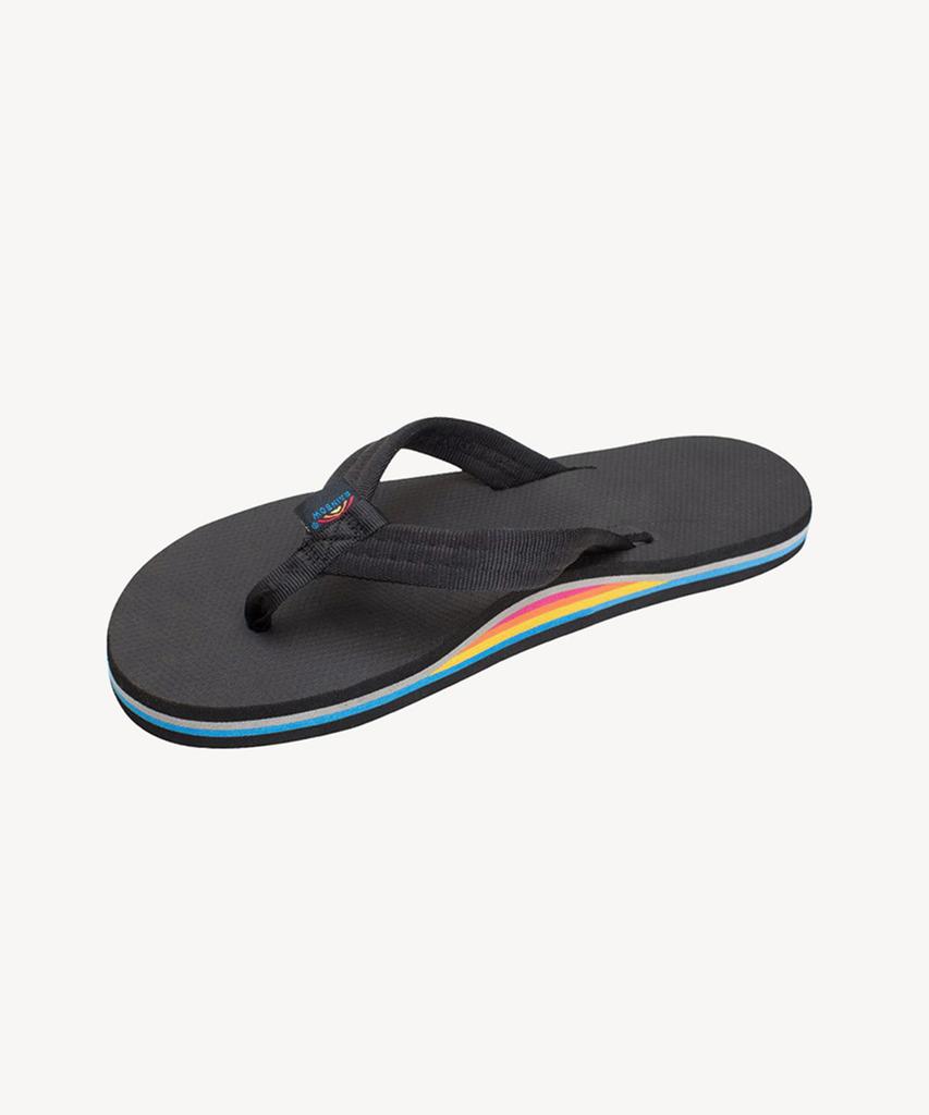 Rainbow Sandals Лимитированная серия Черные резиновые сандалии Шлепанцы