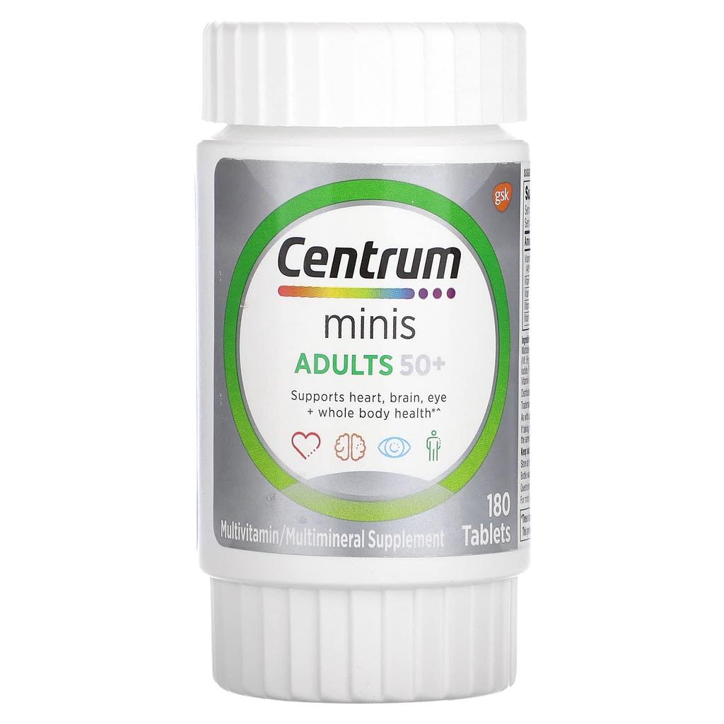 Centrum, для взрослых 50 лет и старше, мини, 180 таблеток