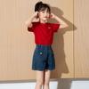Tangshi Girls' 2026 Summer Cotton Short Sleeve T-Shirt