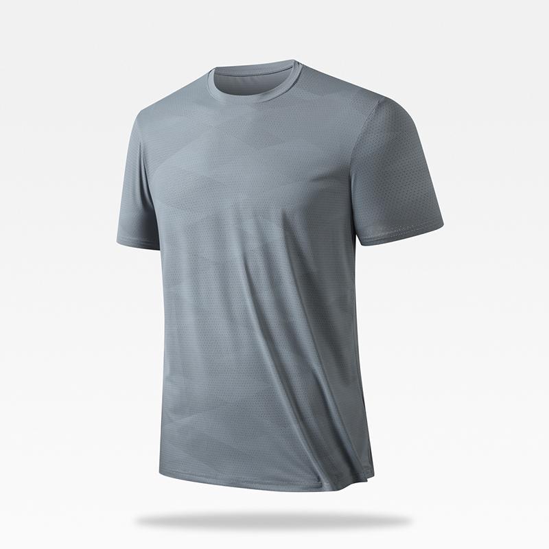 Дышащая Быстросохнущая Футболка из Ледяного Шелка Мужская Прохладная и Ледяная С коротким Рукавом Мужская Для Активного Отдыха Спорта Бега Парная Фитнес Спортивная Футболка