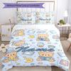 3pcs Custom Name Bear Bedding Set Duvet Cover Closure Includes 1 Duvet Cover & 2 Pillowcases, Soft and Comfortable for All Seasons.