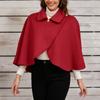 Women's Fashion Wool Tweed Jacket Short Versatile Cape Shawl