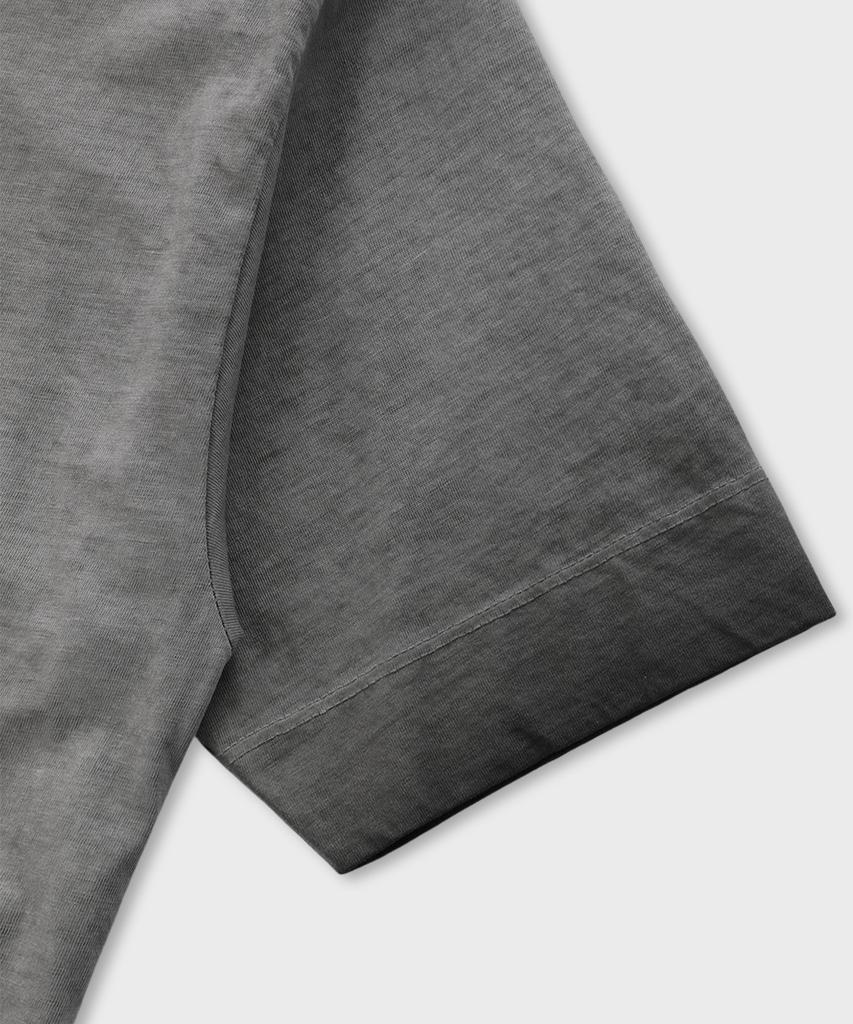 PANICALE Серая хлопковая футболка Florence с окрашиванием garment dye